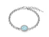 MILUNA | Bracciale in argento con Gemma del Cielo ovale | BRD1023