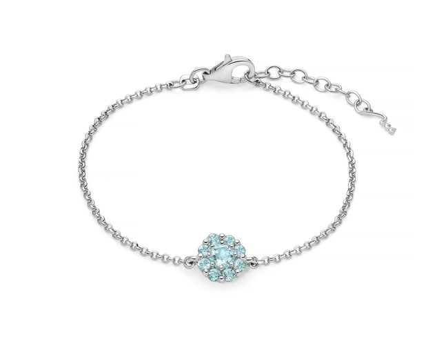 MILUNA | Bracciale in argento e Gemma del Cielo a fiore | BRD991