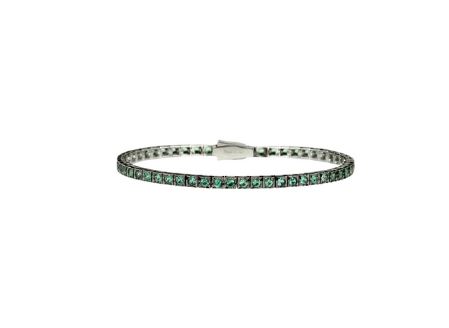 RECARLO | Bracciale Tennis Face Cube Smeraldi | T39SE88-6-7/NSM