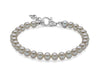 MILUNA UOMO | Bracciale con perle grigie medio | PBR3508