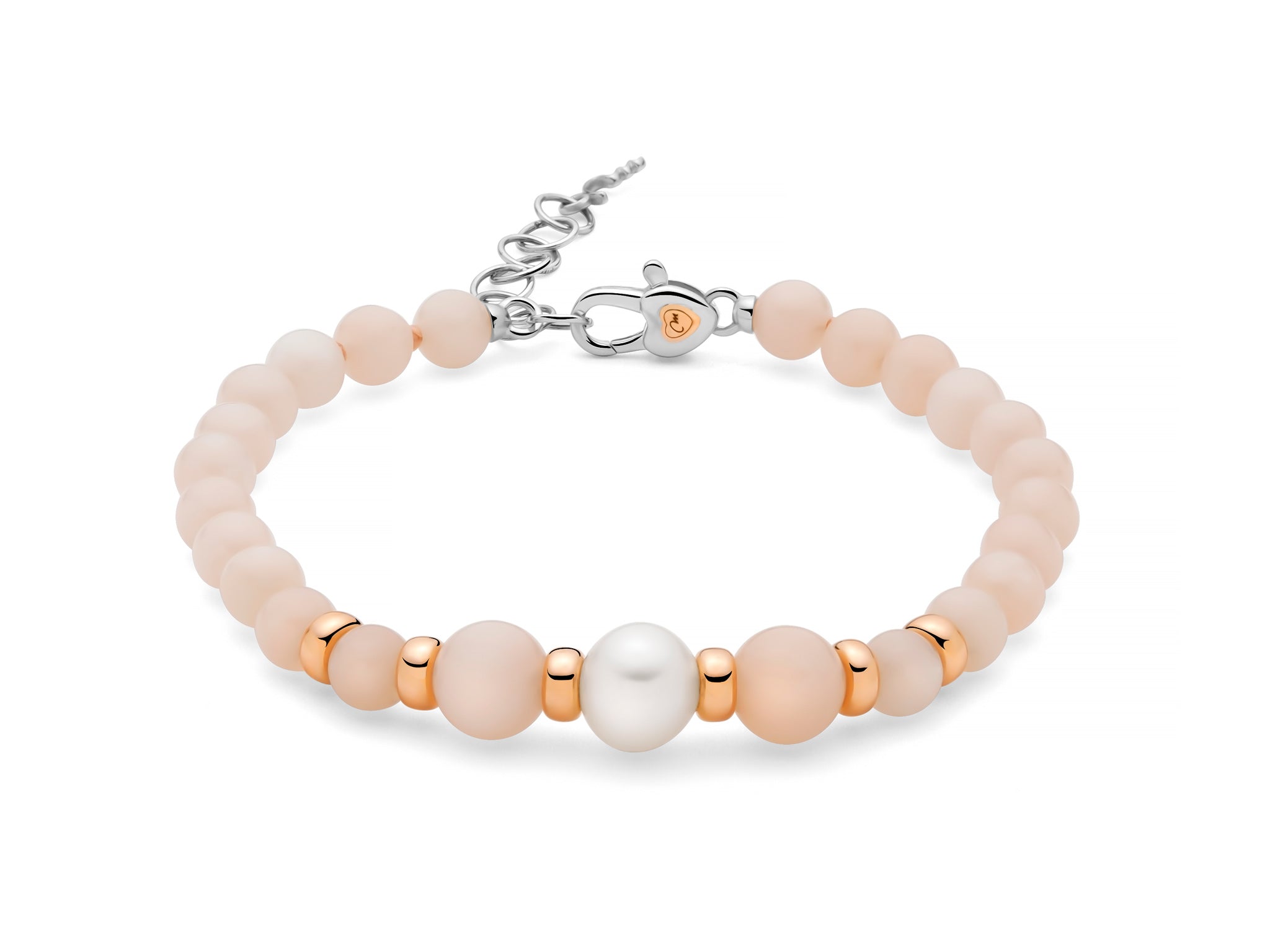 MILUNA | Bracciale argento perle e giada | PBR3556