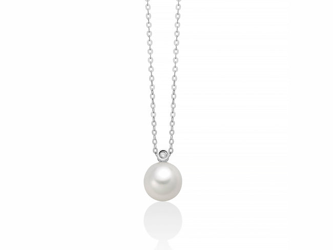 MILUNA | Collana Perla E Diamante | PCL6428