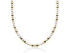 MILUNA UOMO | Collana con perle e sfere in argento dorato | PCL6453G