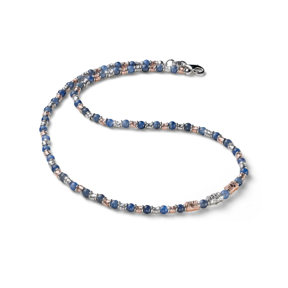 MARIA CRISTINA STERLING | COLLANA UOMO COLLEZIONE SIENA ARGENTO E SODALITE | G4030/50