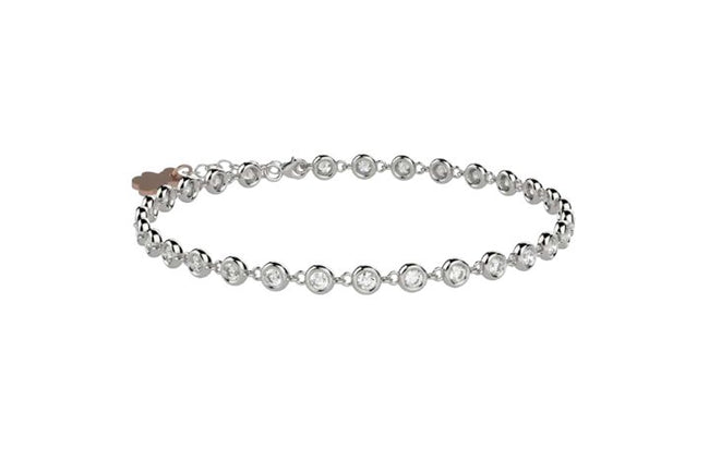 NANAN | Bracciale Tennis in Argento 925 con pietre bianche - Mamma | NAN0518