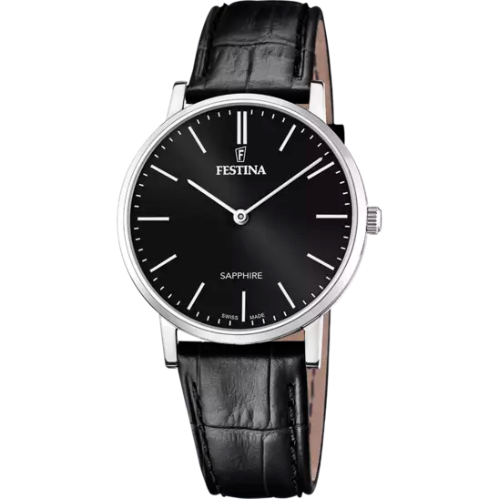 FESTINA | OROLOGIO SWISS MADE NERO CINTURINO IN PELLE, UOMO | F20012/4