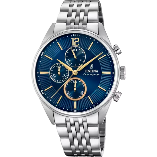 FESTINA | OROLOGIO TIMELESS CRONOGRAFO BLU CON CINTURINO IN ACCIAIO, UOMO | F20285/3