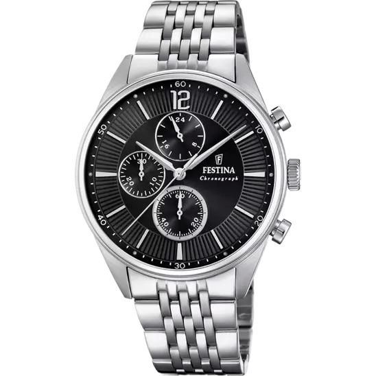 FESTINA | OROLOGIO TIMELESS CHRONOGRAPH NERO CON CINTURINO IN ACCIAIO, UOMO | F20285/4