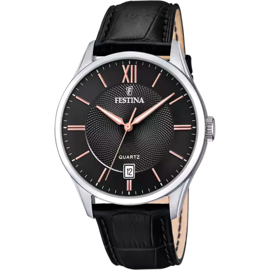 FESTINA | OROLOGIO CLASSICS NERO CINTURINO IN PELLE, UOMO | F20426/6