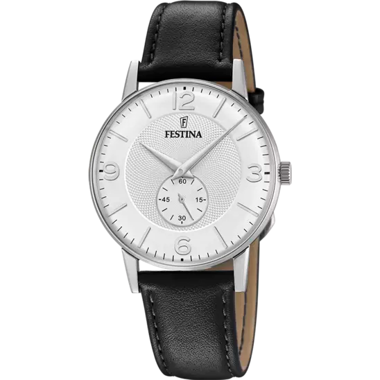 FESTINA | OROLOGIO ARGENTO CON CINTURINO IN PELLE, UOMO | F20566/2