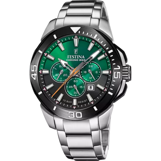 FESTINA | OROLOGIO DA UOMO CHRONO BIKE VERDE CON CINTURINO IN ACCIAIO | F20641/B