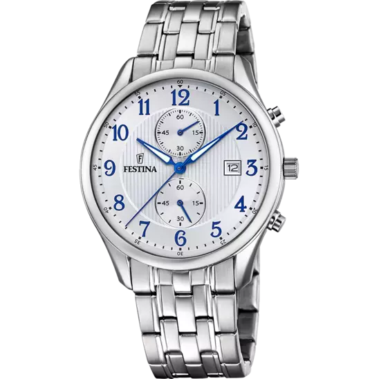 FESTINA | OROLOGIO TIMELESS CHRONOGRAPH BLANCO CINGHIA ACCIAIO INOSSIDABILE 316L, UOMO | F6854/A