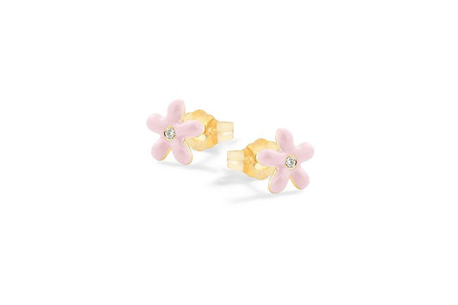 NANAN | Orecchini Margherite Rosa Argento | NAN0495