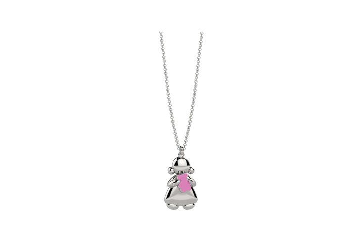 NANAN | Tato's Baby Nanan Bijou in Argento - Orsetto Rosa | NAN0511