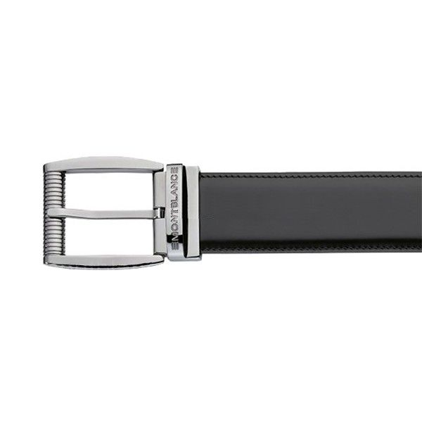 MONTBLANC - Cintura con fibbia ad ardiglione finitura rutenio lucido - MB1110319 (6089594142892)