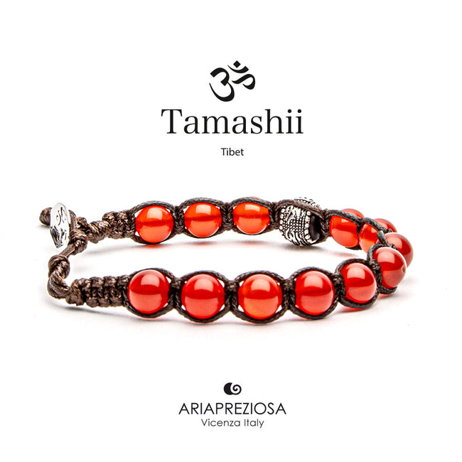 TAMASHII Bracciale Ruota della Preghiera Agata Rossa BHS1100-124 (6221690077356)