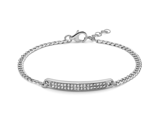 YUKIKO | Bracciale uomo in argento e zirconi | BR805