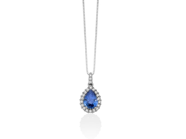 MILUNA | Collier Zaffiro Ceylon e Diamanti | CLD4438