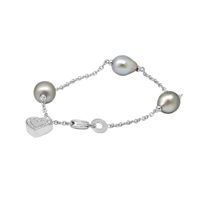 SALVINI | Bracciale Oro Bianco con Perle e Diamanti 20017129 (6219038884012)