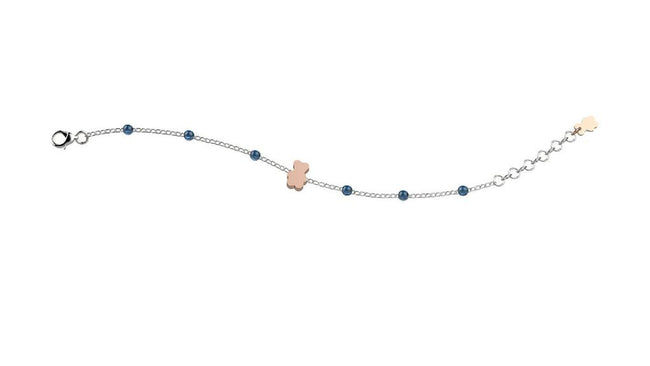 NANAN Bracciale in argento e palline azzurre NAN0189 (6688578142380)