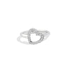 RECARLO | Anello forma cuore sgriffato Anniversary | R01CU009/031