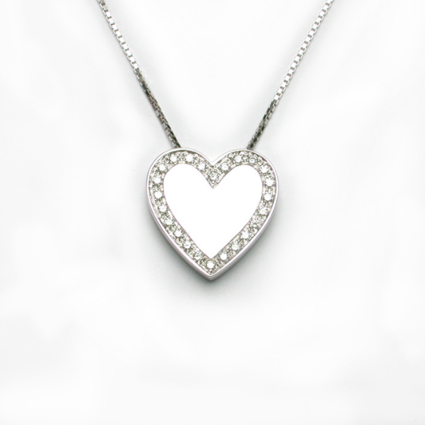 SALVINI | Collier Cuore Oro Bianco E Diamanti | 20013481