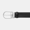 MONTBLANC | Cintura da 35 mm con fibbia a ferro di cavallo reversibile in pelle nera liscia e stampata | MB130016